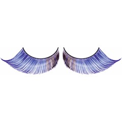  Светло-синие завитые ресницы-перья 