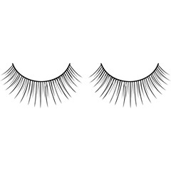  Черные ресницы с двумя уровнями длины Deluxe 