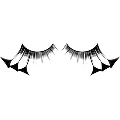  Чёрные ресницы-перья с кисточками 