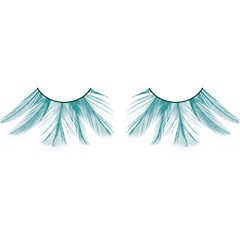  Ярко-голубые ресницы-перья 