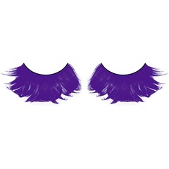  Фиолетовые ресницы из перьев 