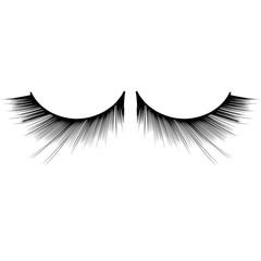  Черные асимметричные ресницы Deluxe 