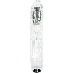  Прозрачный вибромассажёр Starburst Light Up 22,2 см 