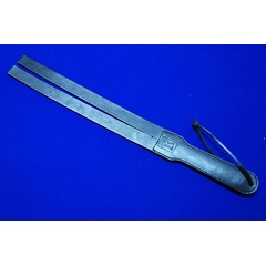  Двухпалая черная шлепалка из натуральной кожи 