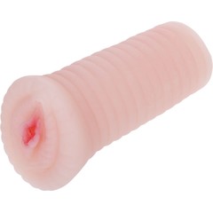 Нежная телесная вагина-мастурбатор с вибрацией 