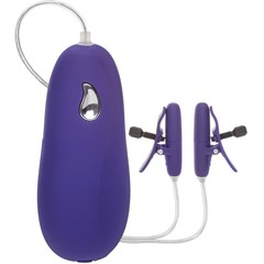  Фиолетовые зажимы на соски с нагревательным эффектом с вибрацией Heated Nipple Teasers 