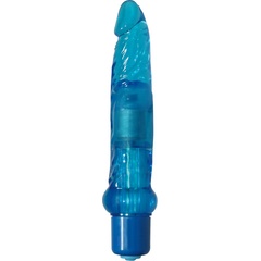  Голубой гелевый анальный вибратор Jelly Anal 17 см 