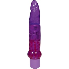  Фиолетовый гелевый анальный вибратор Jelly Anal 17,5 см 