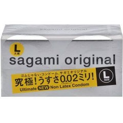  Презервативы Sagami Original 0.02 L-size увеличенного размера 12 шт 