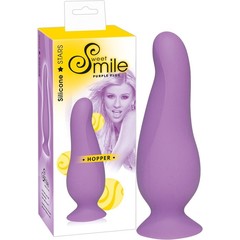  Фиолетовая анальная втулка Smile Hopper 10 см 