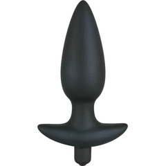  Чёрная анальная вибровтулка Black Velvet с 5 скоростями 17 см 