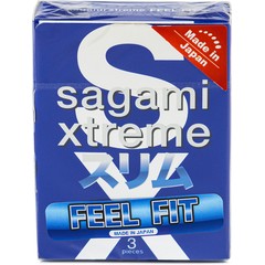 Розовые презервативы Sagami Xtreme Feel Fit 3D 3 шт 