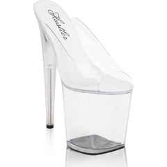  Классические сабо на высокой прозрачной платформе Crazy Dance 