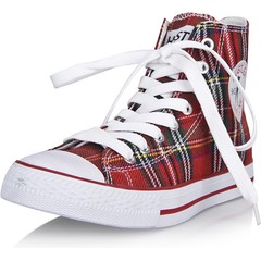  Кеды из денима шотландской расцветки Hardcore 