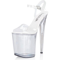  Прозрачные босоножки на очень высокой платформе Clear 