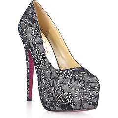  Гипюровые туфли с кристалами Dark Silver 