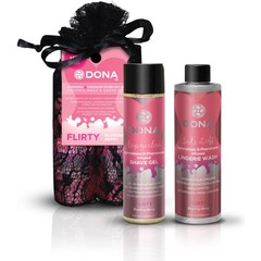  Подарочный набор DONA Be Sexy Gift Set Flirty: гель для бритья и кондиционер для белья 
