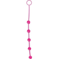  Розовая анальная цепочка с 5 шариками JAMMY JELLY ANAL 5 BEADS PINK 38 см 