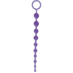  Фиолетовая анальная цепочка с 10 шариками JAMMY JELLY ANAL 10 BEADS 32 см 