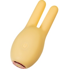  Желтый клиторальный стимулятор с ушками Mr. Bunny 