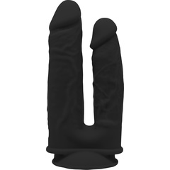  Черный анально-вагинальный фаллоимитатор Double Penetrator 19,5 см 