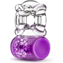  Фиолетовое эрекционное виброкольцо Pleaser Rechargeable C-Ring 