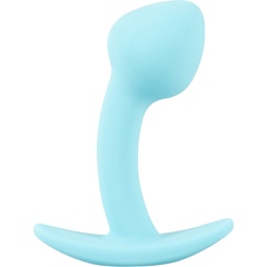  Голубая анальная втулка Mini Butt Plug 7,1 см 