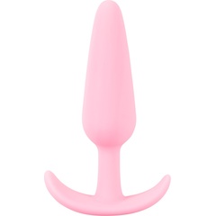  Розовая анальная втулка Mini Butt Plug 8,4 см 