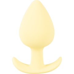  Жёлтая анальная втулка Mini Butt Plug 6 см 