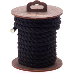  Черная хлопковая веревка для бондажа на катушке 5 м 