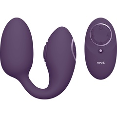  Фиолетовое виброяйцо с дополнительной клиторальной стимуляцией Aika 