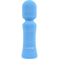  Голубой wand-вибратор Out Of The Blue 10,5 см 