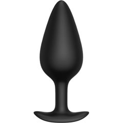  Черная анальная пробка Butt plug №04 10 см 