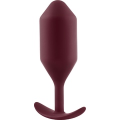  Бордовая пробка для ношения B-vibe Snug Plug 5 14 см 