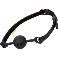  Черный силиконовый кляп-шар Breathable Ball Gag 