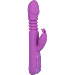  Фиолетовый вибратор-кролик Elite Thrusting Rabbit с возвратно-поступательными движениями 23,5 см 