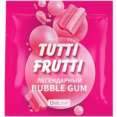  Саше гель-смазки Tutti-frutti со вкусом бабл-гам 4 гр 