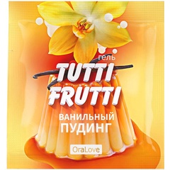  Саше гель-смазки Tutti-frutti со вкусом ванильного пудинга 4 гр 