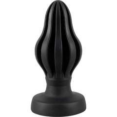  Черная анальная пробка Super Soft Butt Plug 11,1 см 
