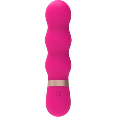  Розовый фигурный мини-вибратор Ripple Vibe 11,9 см 