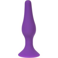  Фиолетовая силиконовая анальная пробка размера L 12,2 см. FFF 