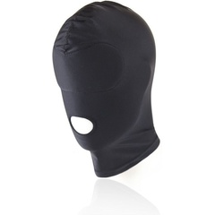  Черный текстильный шлем с прорезью для рта 