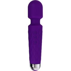  Фиолетовый wand-вибратор с подвижной головкой 20,4 см 