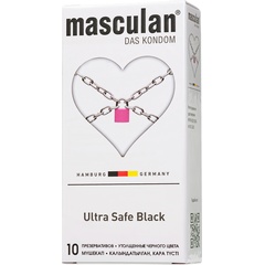  Ультрапрочные презервативы Masculan Ultra Safe Black 10 шт 
