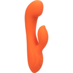  Оранжевый вибромассажер Stella Liquid Silicone Dual “G” 17,75 см 