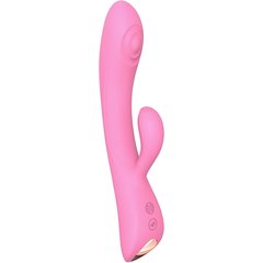  Розовый вибратор-кролик Bunny Clyde 22,5 см 