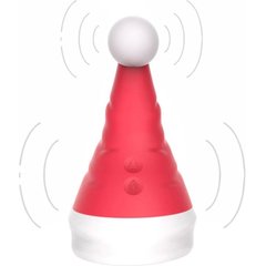  Красный вибростимулятор в форме колпака Magical Santa Hat 