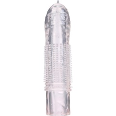  Прозрачная массажная насадка на пенис с шишечками 12,5 см 