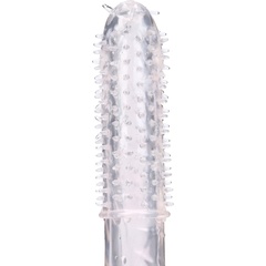  Прозрачная массажная насадка на пенис с усиками 12,5 см 