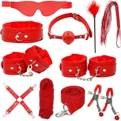  Красный БДСМ-набор «Оки-Чпоки» из 11 предметов 